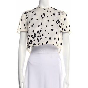 Silk printed crop top from Galvan - excellent condition